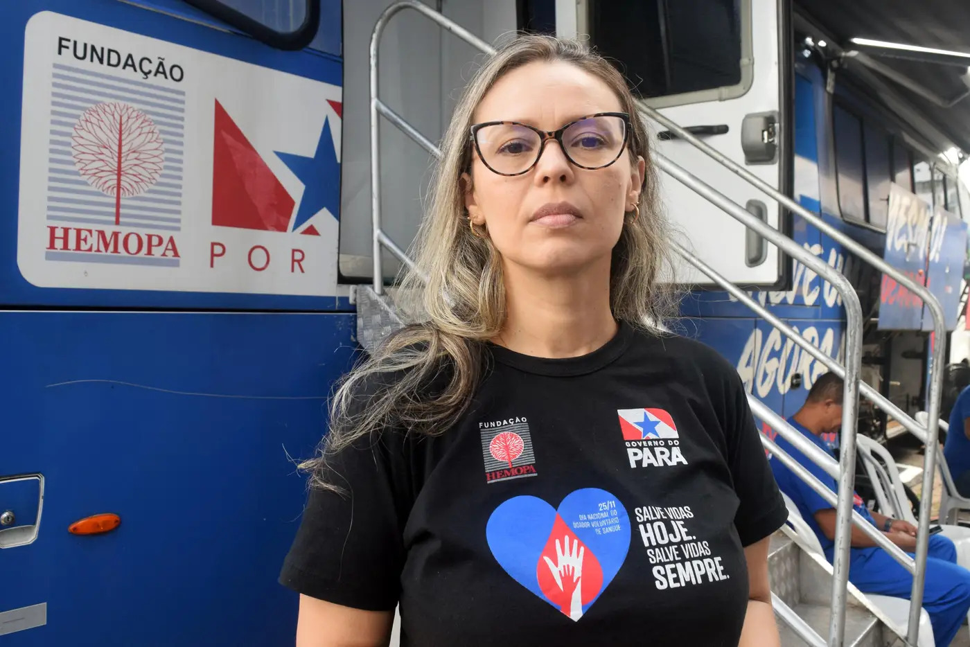 Assistente social da Fundação Hemopa, Vanessa Pimentel, diz que a coleta externa facilita a participação de voluntários